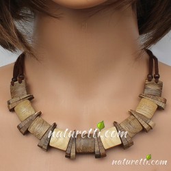 Holzschmuck, Damen Halskette aus Holz, Collier