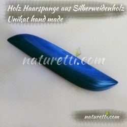 Holz Haarspange aus Maserholz blue