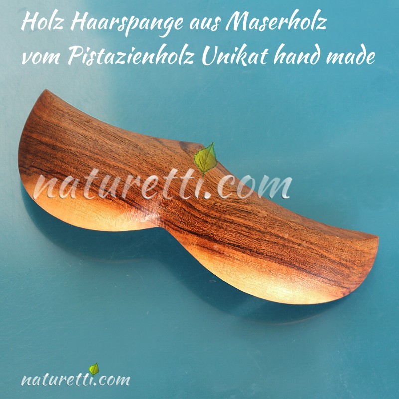 Holz Haarspange aus Maserholz hand made