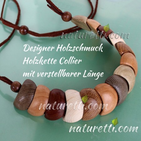 Holzschmuck Collier Halskette