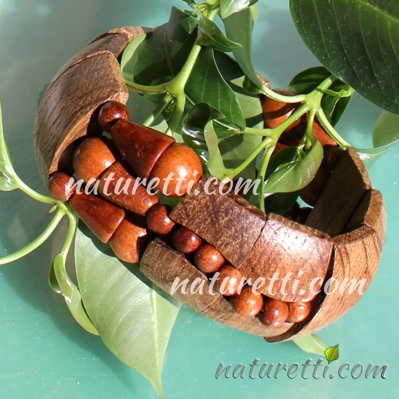 Collier Halskette AMAZONIA aus Maserholz