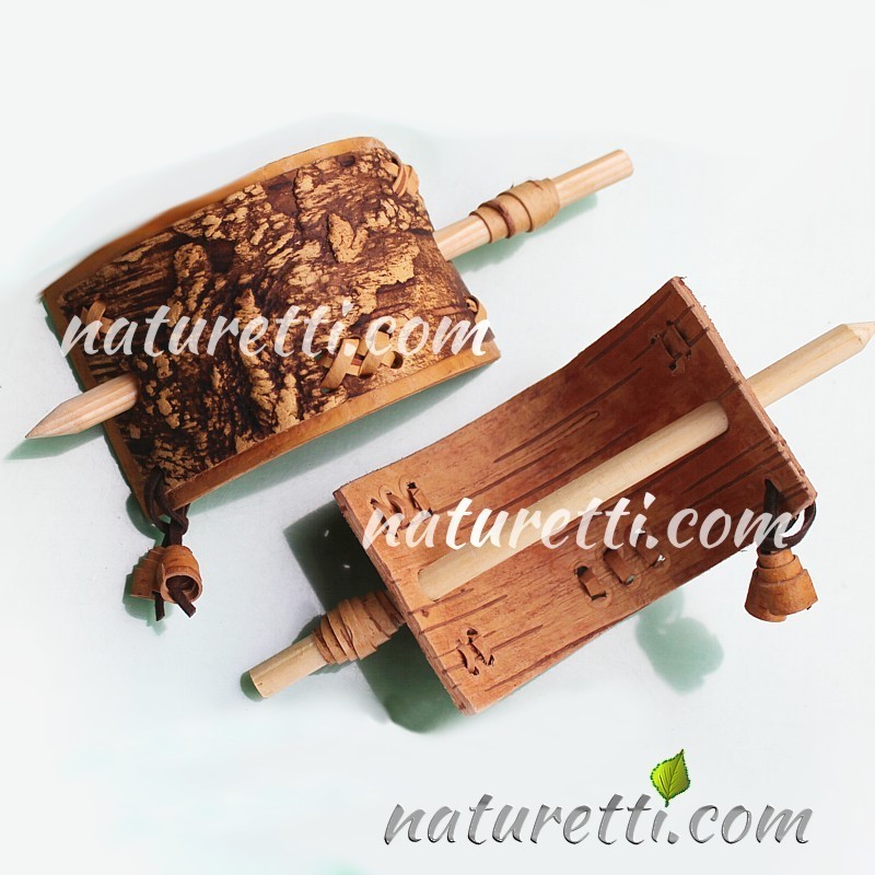 Holz Ohrringe Glücksmünze hell Holz Ohrringe Glücksmünze hell